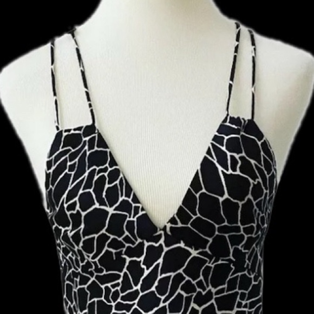 Y2K Guess Collection size 0 Chic Black and White Patterned Dress - Picture 2 of 5